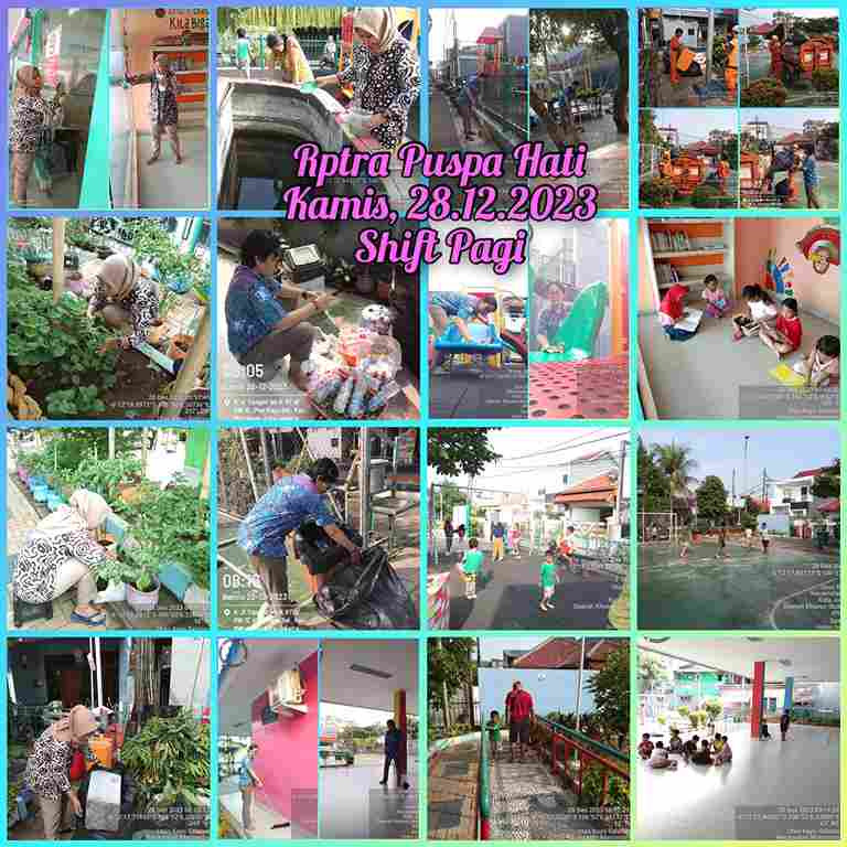 Piket shift pagi dan shift siang pengelola RPTRA