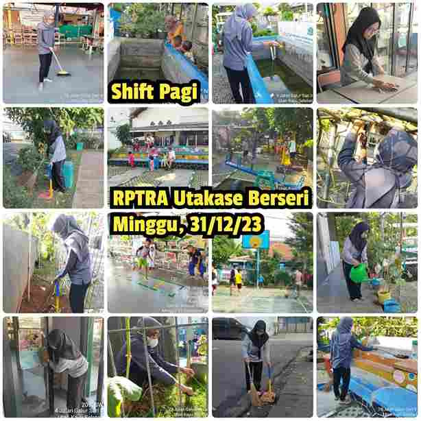Piket shift pagi dan shift siang pengelola RPTRA