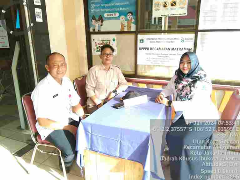 Piket Pos Pengaduan Masyarakat Pengelola RPTRA dan ASN Kelurahana Utan Kayu Selatan