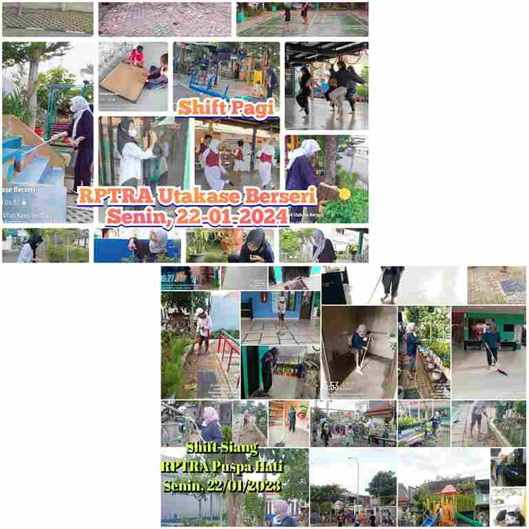 Piket Shift pagi dan siang Pengelola RPTRA