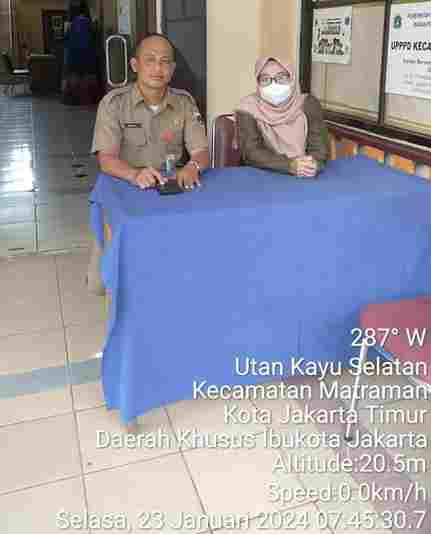 Piket Pos Pengaduan Masyarakat Pengelola RPTRA dan ASN Kelurahan Utan Kayu Selatan