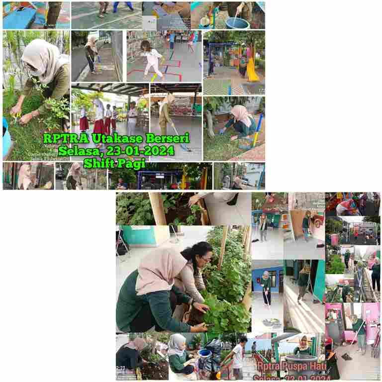 Piket Shift pagi dan siang Pengelola RPTRA