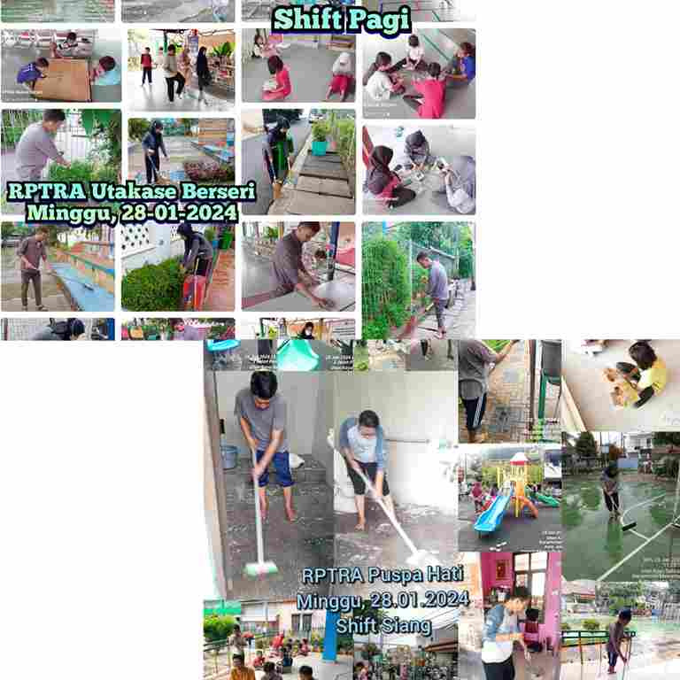 Piket Shift pagi dan siang Pengelola RPTRA