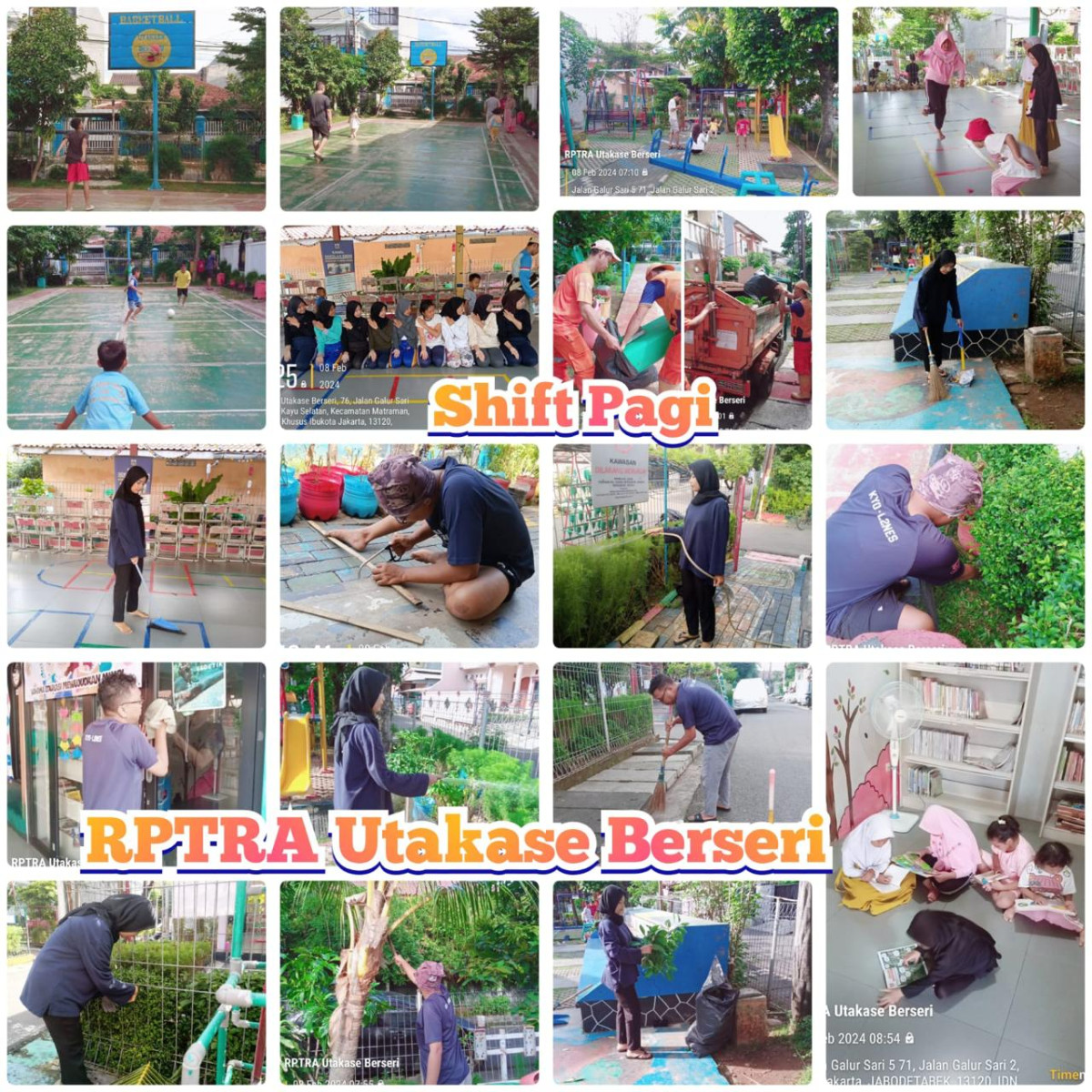 Piket Shift Pagi dan Shift Siang Pengelola RPTRA