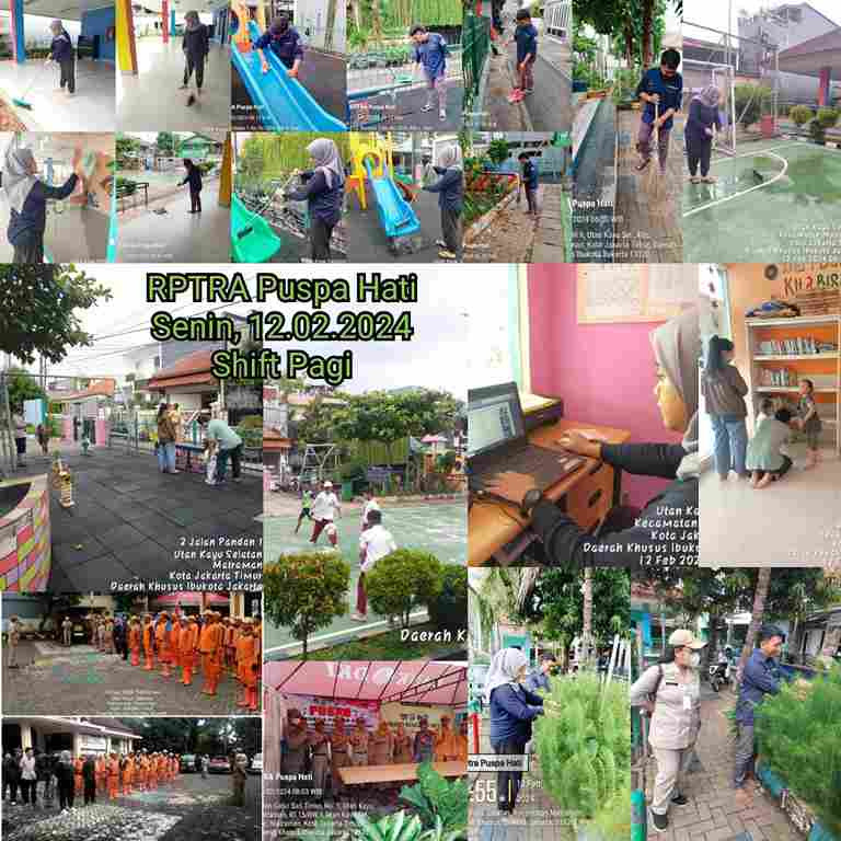 Piket Shift Pagi dan Shift Siang Pengelola RPTRA