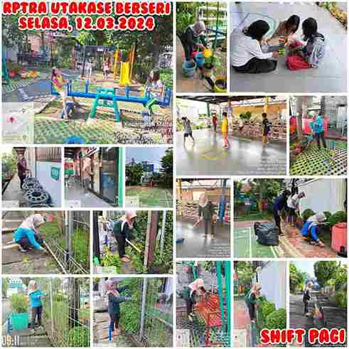 Piket  pengelola  RPTRA Kel. Utan Kayu Selatan