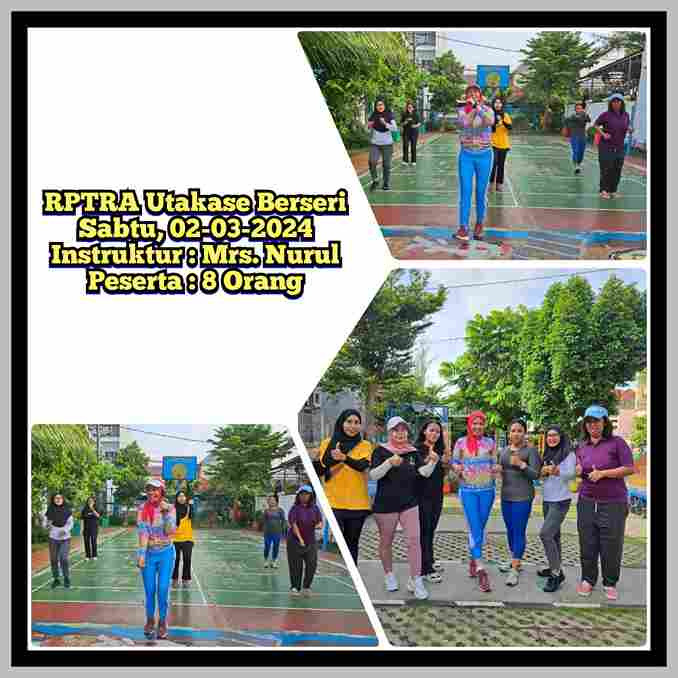 Senam Sehat Dispora di RPTRA Utakase Berseri