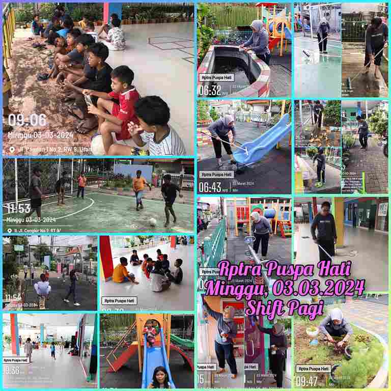Piket Shift Pagi dan Shift Siang Pengelola RPTRA
