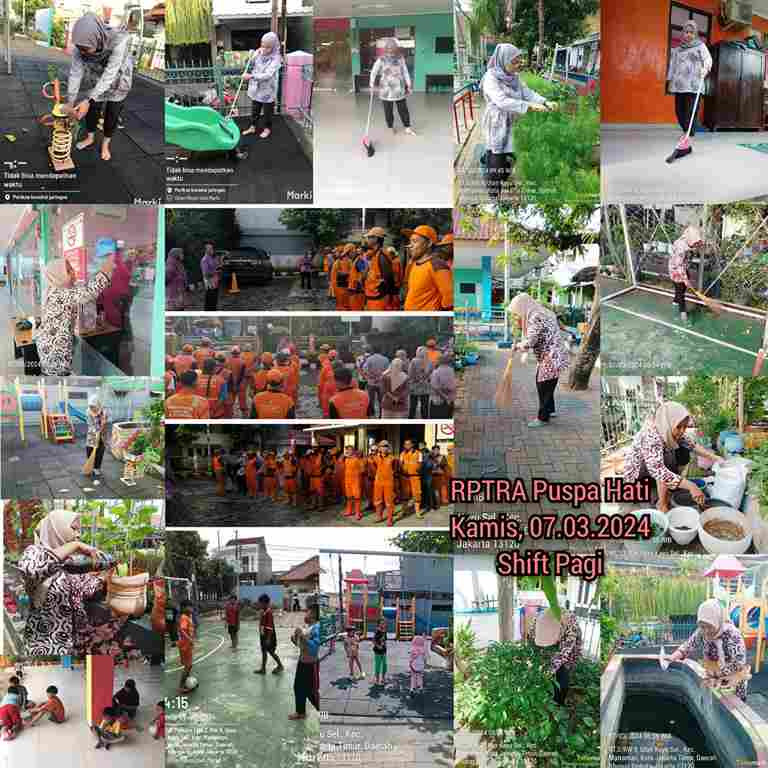 Piket Shift Pagi dan Shift Siang Pengelola RPTRA