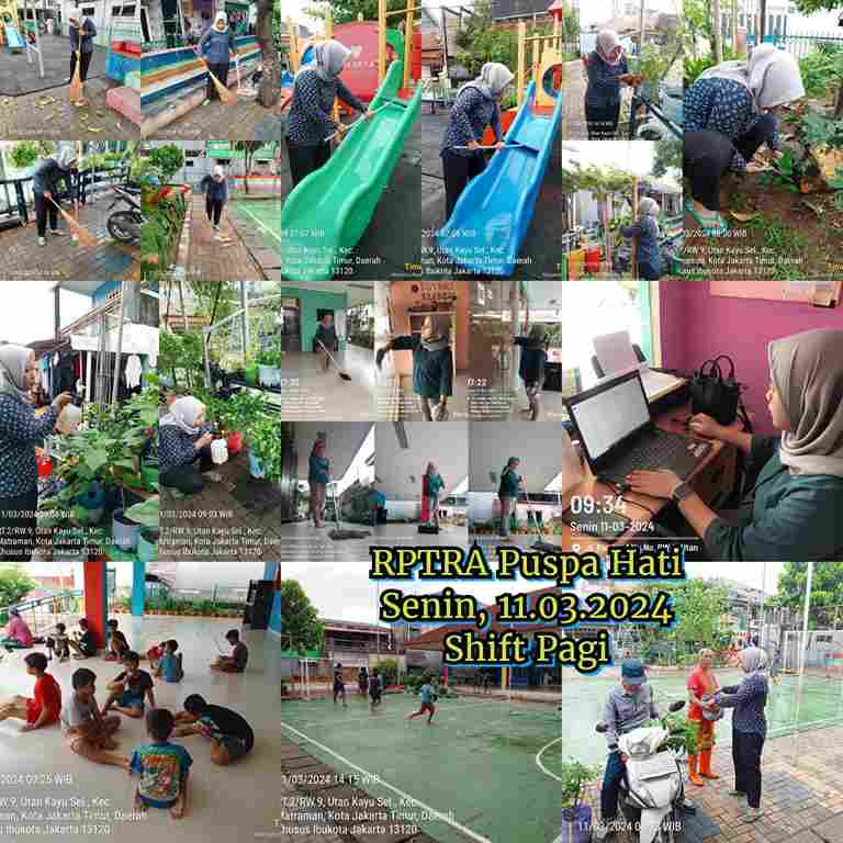 Piket Shift Pagi dan Shift Siang Pengelola RPTRA