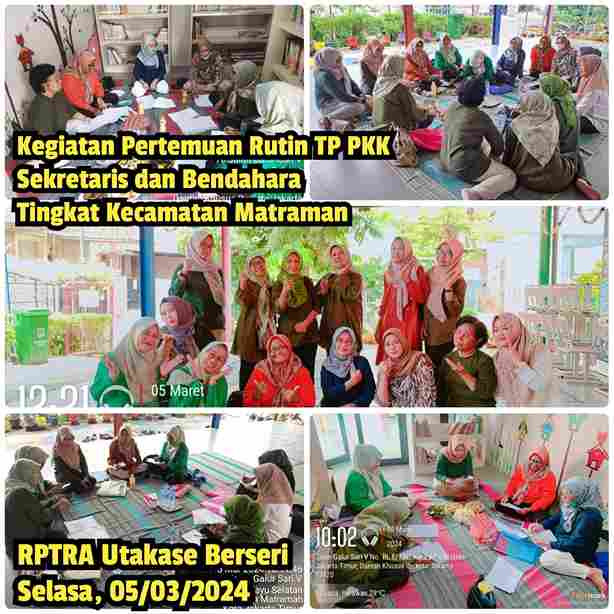 Pertemuan Rutin Sekretaris dan Bendahara Tingkat Kec.Matraman