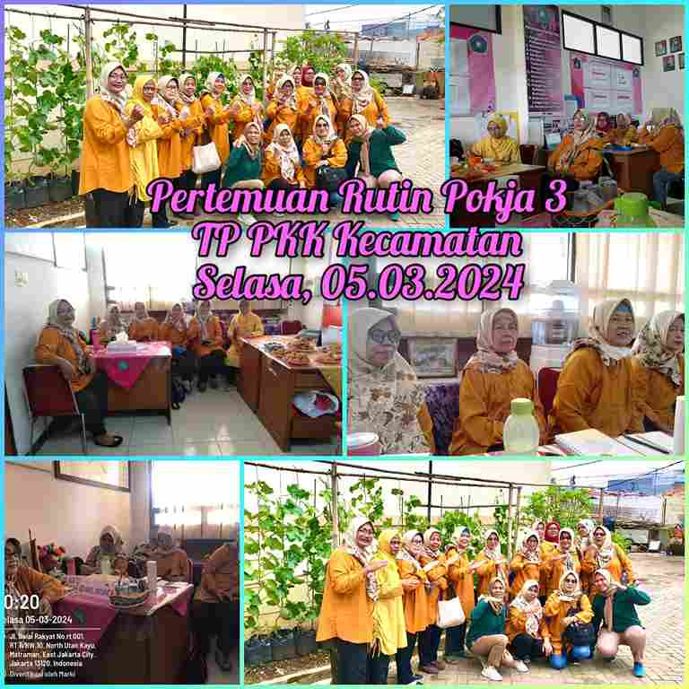 Pertemuan Rutin Pokja 3 PKK Tingkat Kec.Matraman