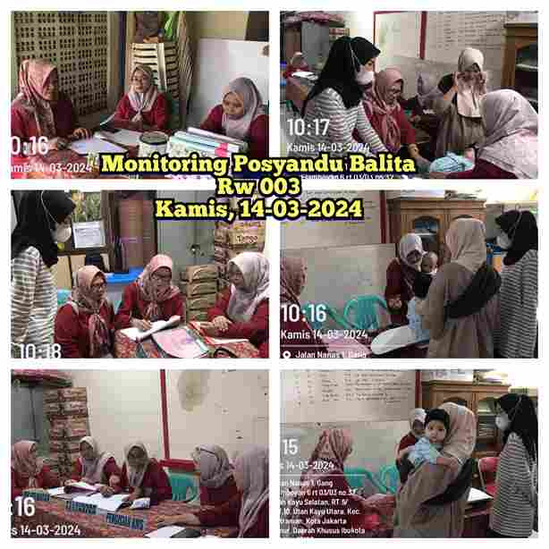Monitoring Posyandu Balita RW 003