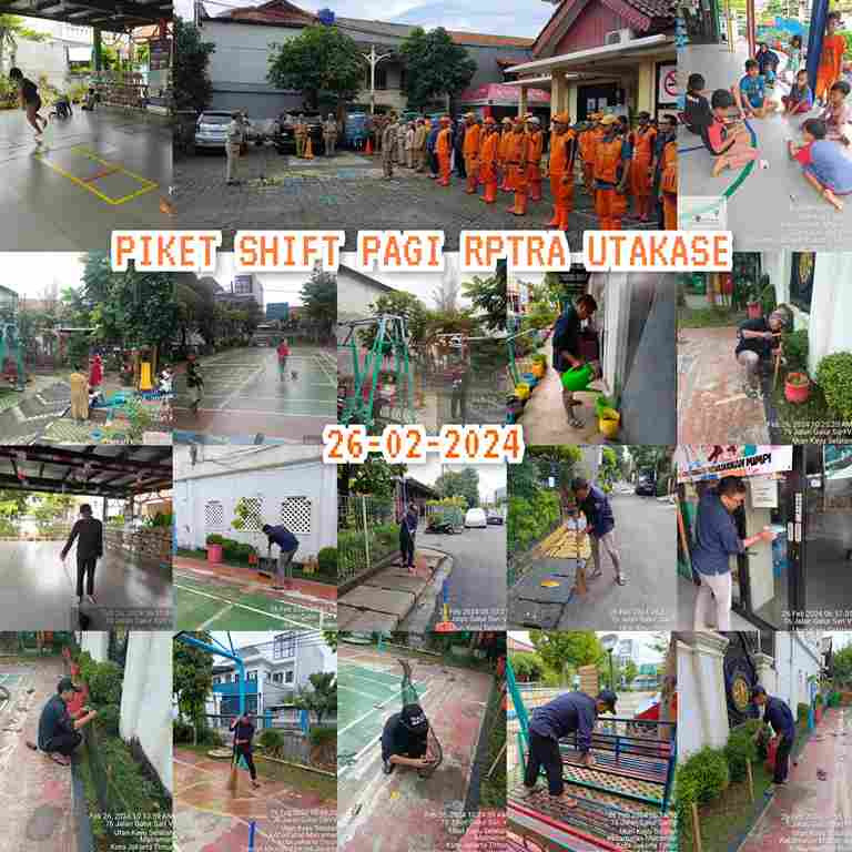 Piket Shift Pagi dan Shift Siang Pengelola RPTRA Utakase Berseri dan Puspa Hati