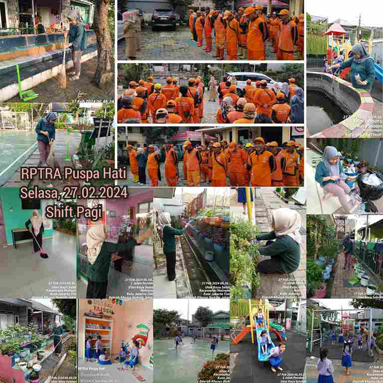 Piket Shift Pagi dan Shift Siang Pengelola RPTRA Utakase Berseri dan Puspa Hati