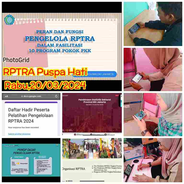 Zoom Meeting Pelatihan Pengelolaan RPTRA Tahun 2024