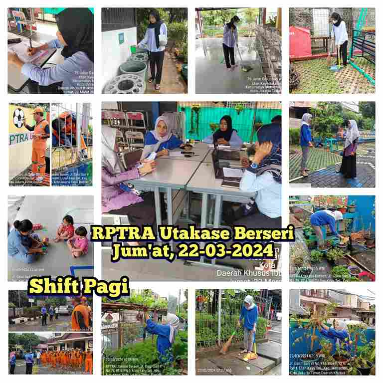 Piket Shift Pagi dan Shift Siang Pengelola RPTRA