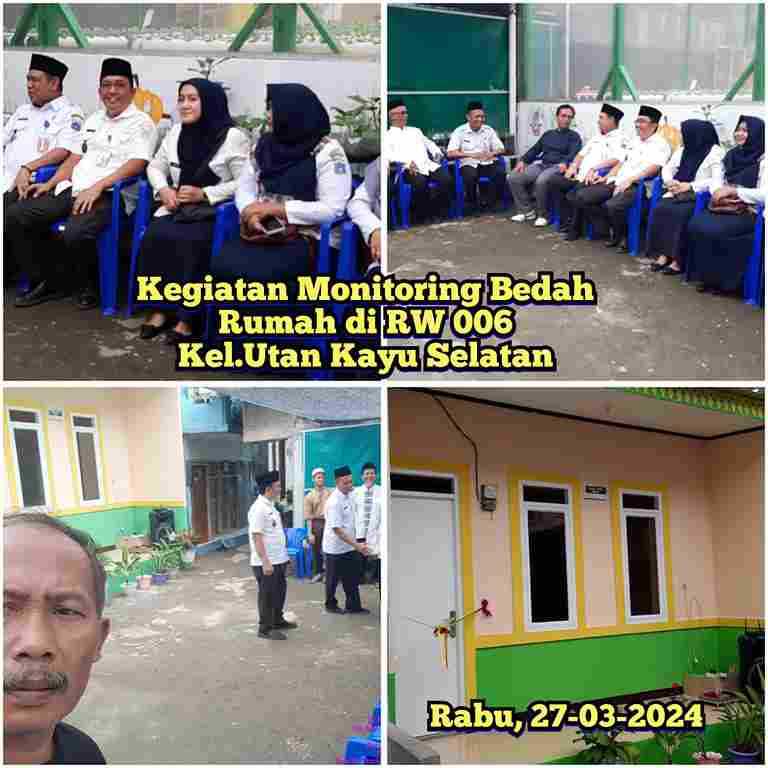 Monitoring Kegiatan Bedah Rumah di RW 006
