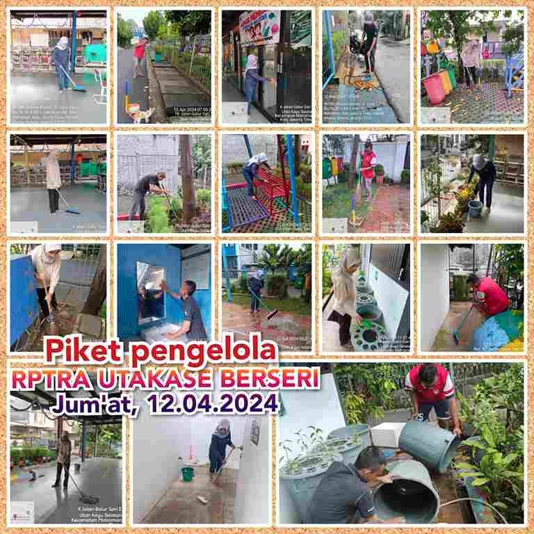 Piket Monitoring Pengelola RPTRA Utakase Berseri dan Puspa Hati