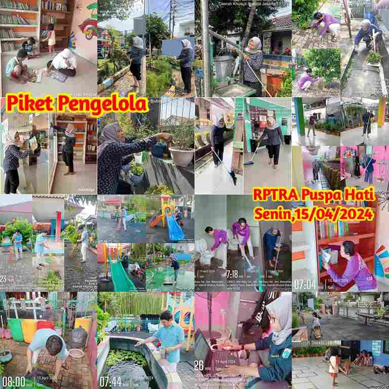 Piket Shift Pagi dan Shift Siang Pengelola RPTRA