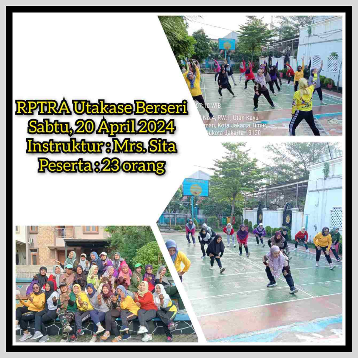 Senam Sehat Dispora di RPTRA Utakase Berseri