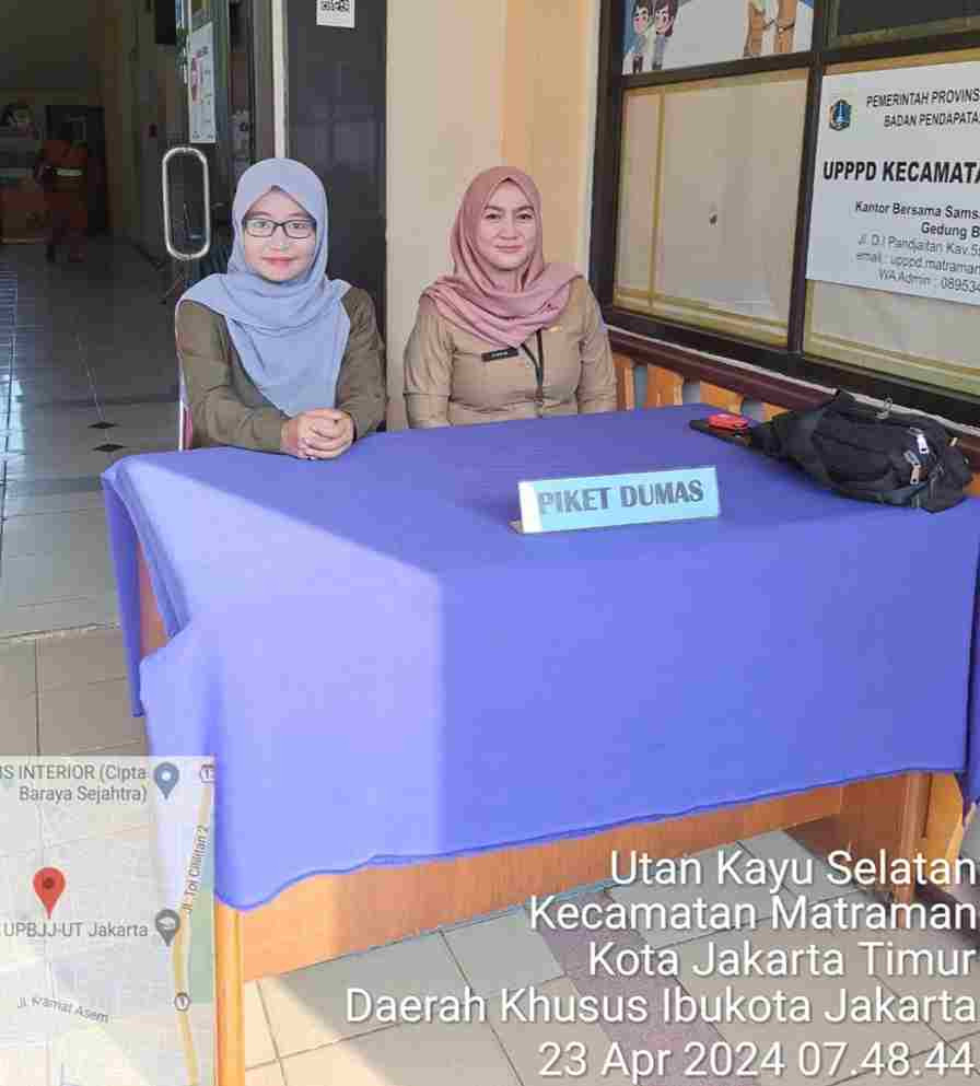 Piket Pos Pengaduan Masyarakat Pengelola RPTRA dan ASN Kelurahana Utan Kayu Selatan