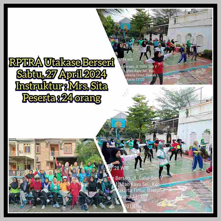 Senam Sehat Dispora di RPTRA Utakase Berseri