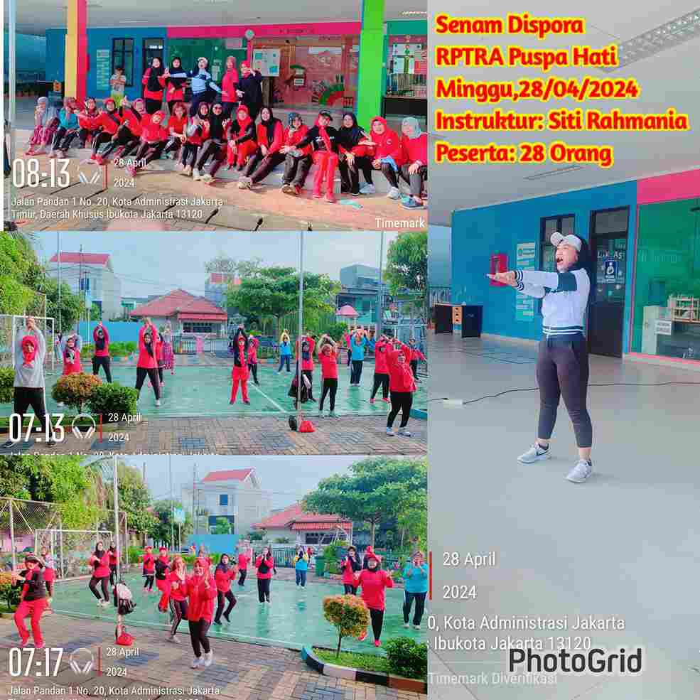 Senam Sehat Dispora di RPTRA Puspa Hati