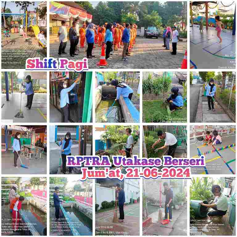 Piket Shift Pagi dan Shift Siang Pengelola RPTRA