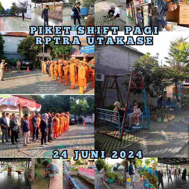Piket Shift Pagi dan Shift Siang Pengelola RPTRA