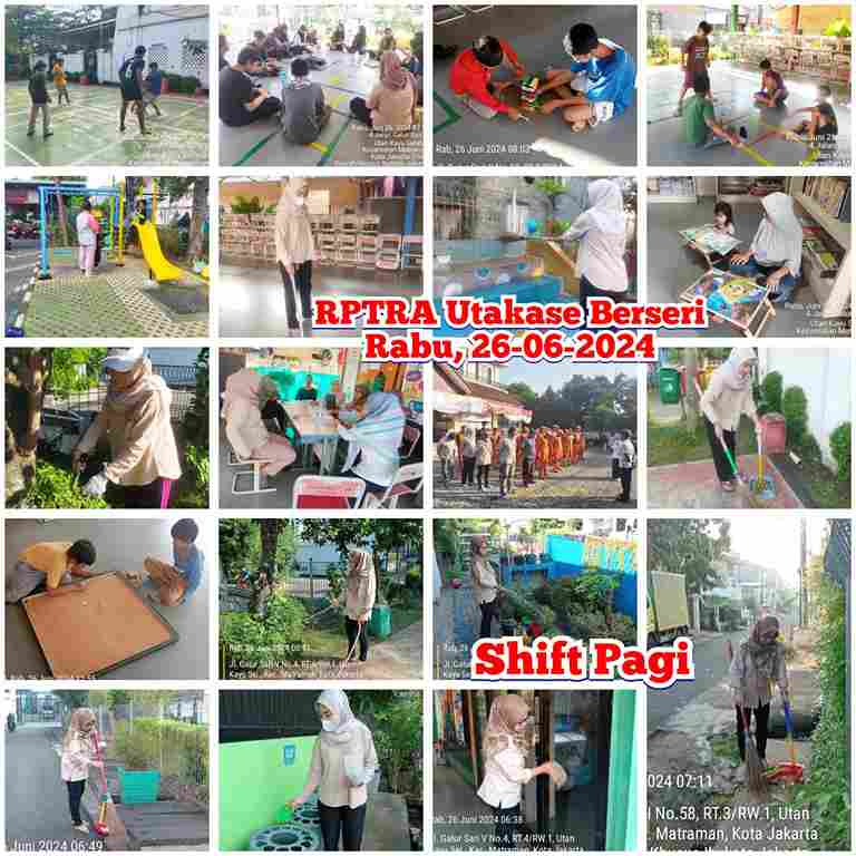 Piket Shift Pagi dan Shift Siang Pengelola RPTRA
