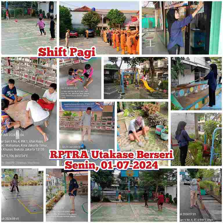 Piket Shift Pagi dan Shift Siang Pengelola RPTRA