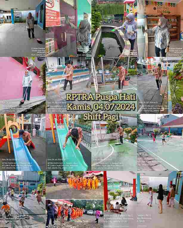 Piket Shift Pagi dan Shift Siang Pengelola RPTRA