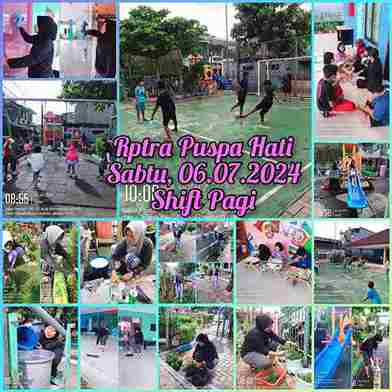 Piket shift pagi dan siang pengelola RPTRA