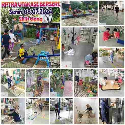 Piket shift pagi dan siang pengelola RPTRA