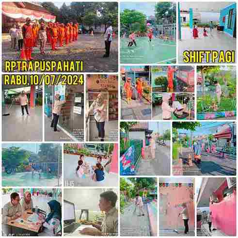 Piket shift pagi dan siang pengelola RPTRA