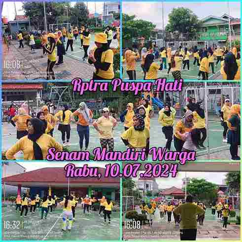 Senam mandiri warga sekitar RPTRA Puspa Hati
