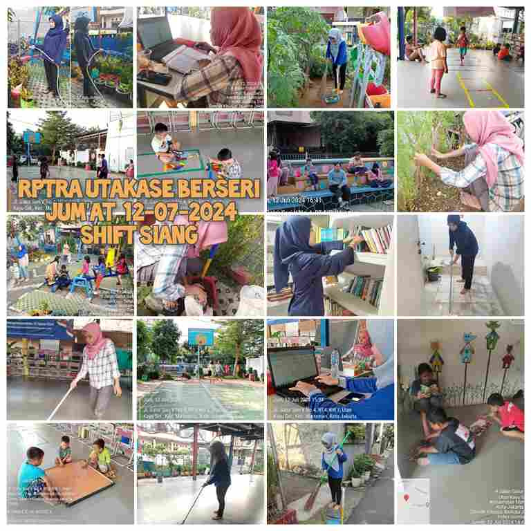 Piket shift pagi dan siang pengelola RPTRA