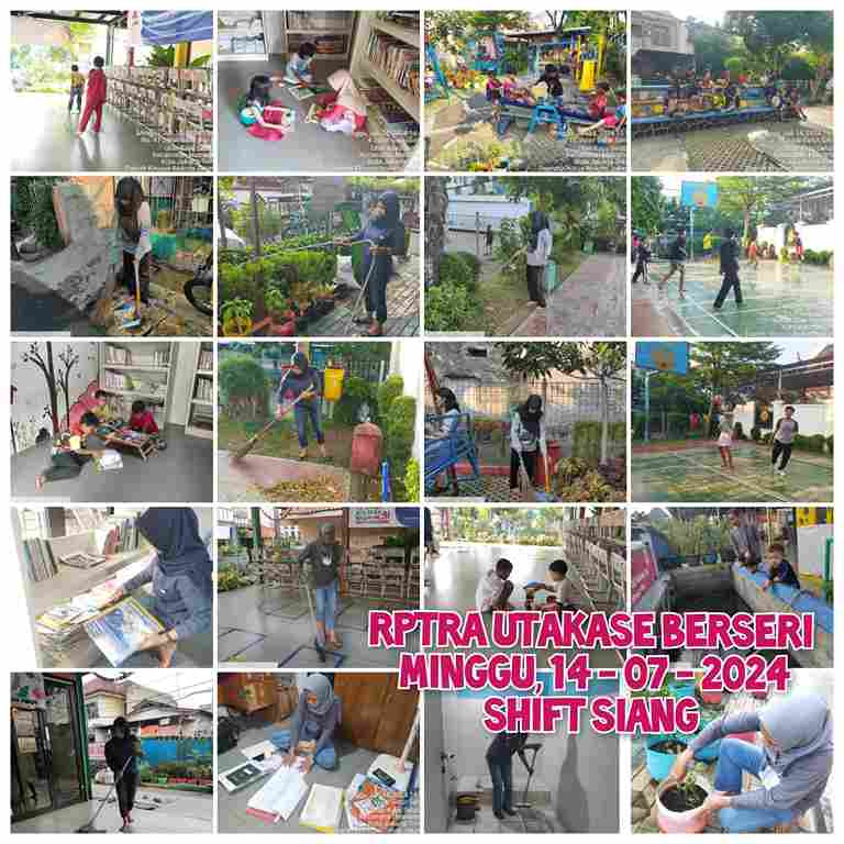 Piket shift pagi dan siang pengelola RPTRA