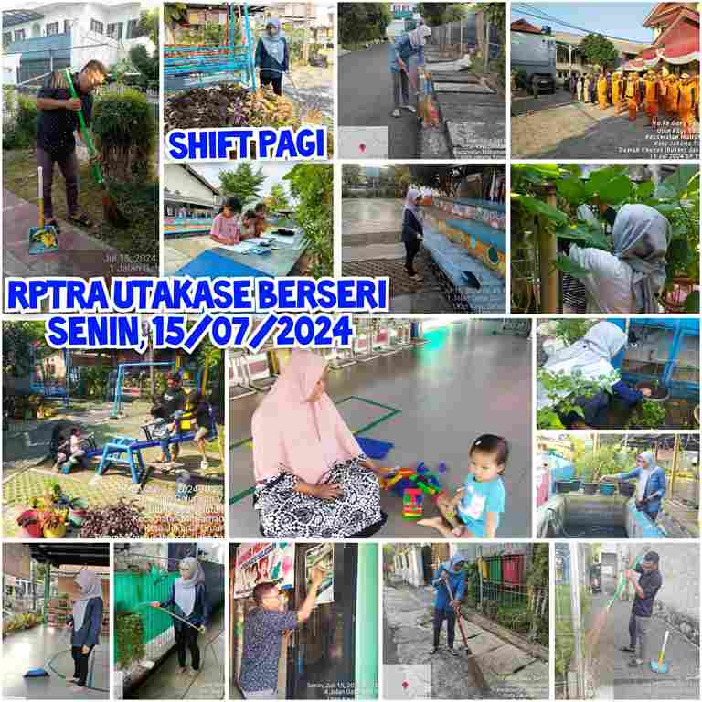 Piket shift pagi dan siang pengelola RPTRA