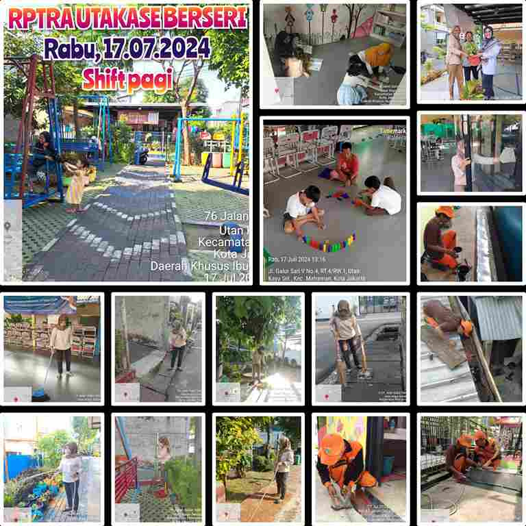 Piket shift pagi dan siang pengelola RPTRA