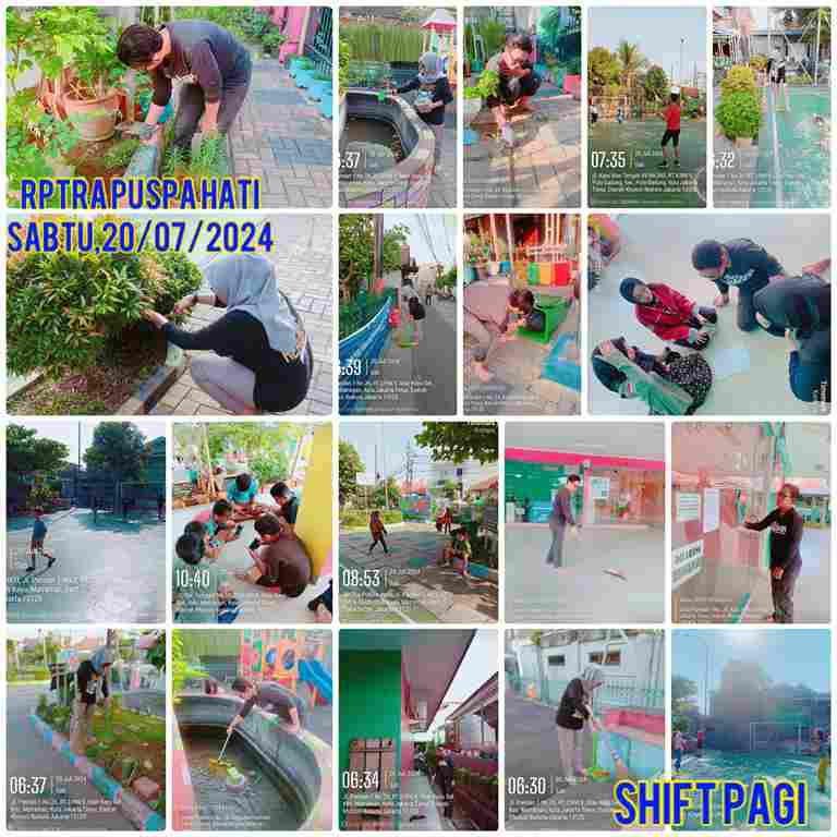 Piket shift pagi dan siang pengelola RPTRA