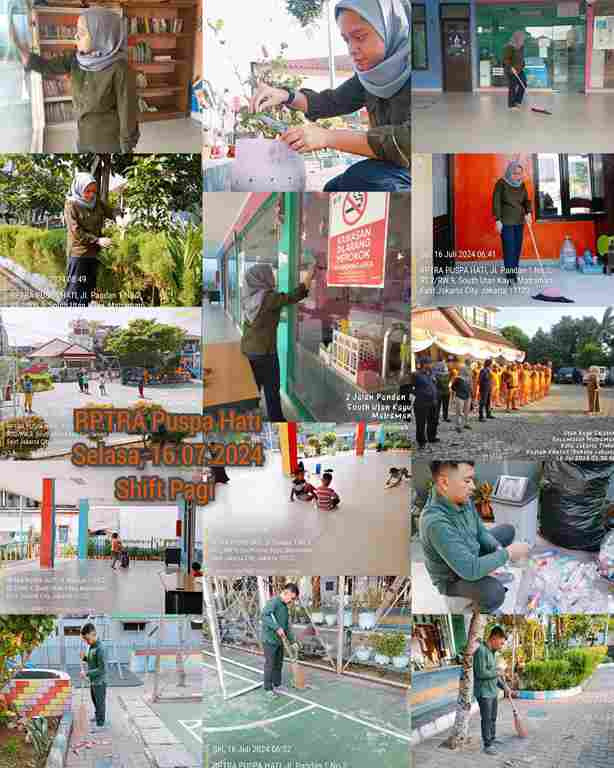 Piket shift pagi dan siang pengelola RPTRA