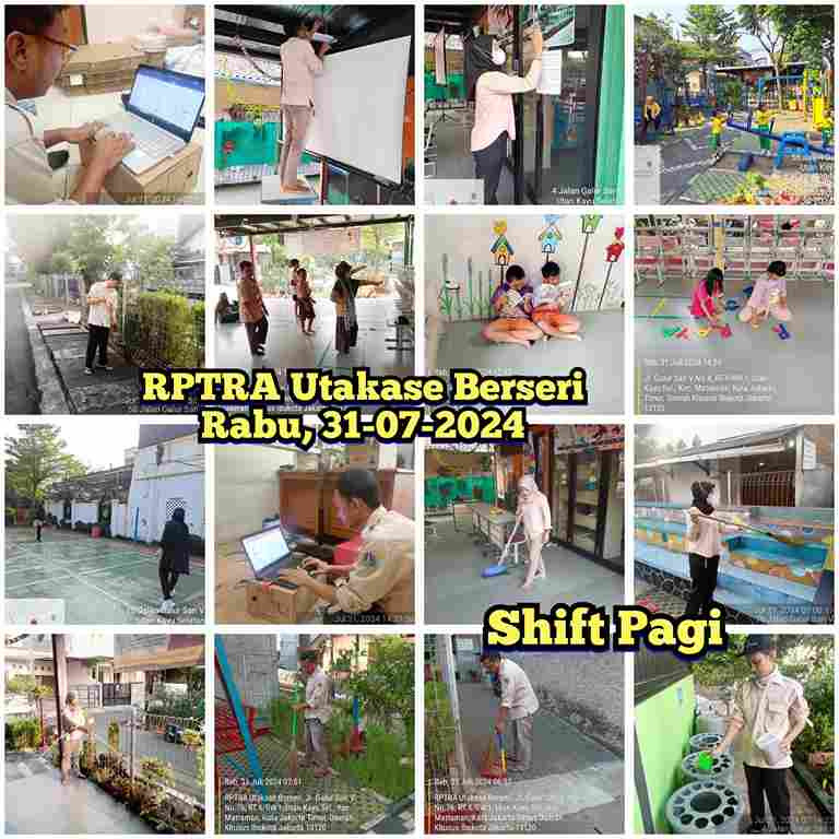 Piket shift pagi dan siang pengelola RPTRA