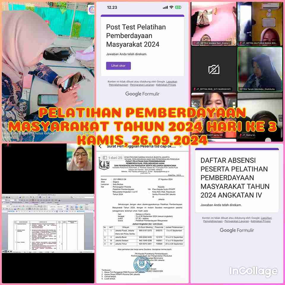 Pelatihan pemberdayaan masyarakat hari ke-3