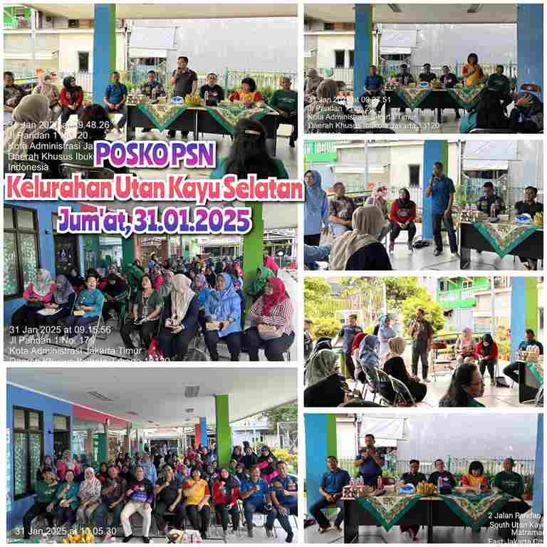 Posko PSN Kelurahan Utan Kayu Selatan