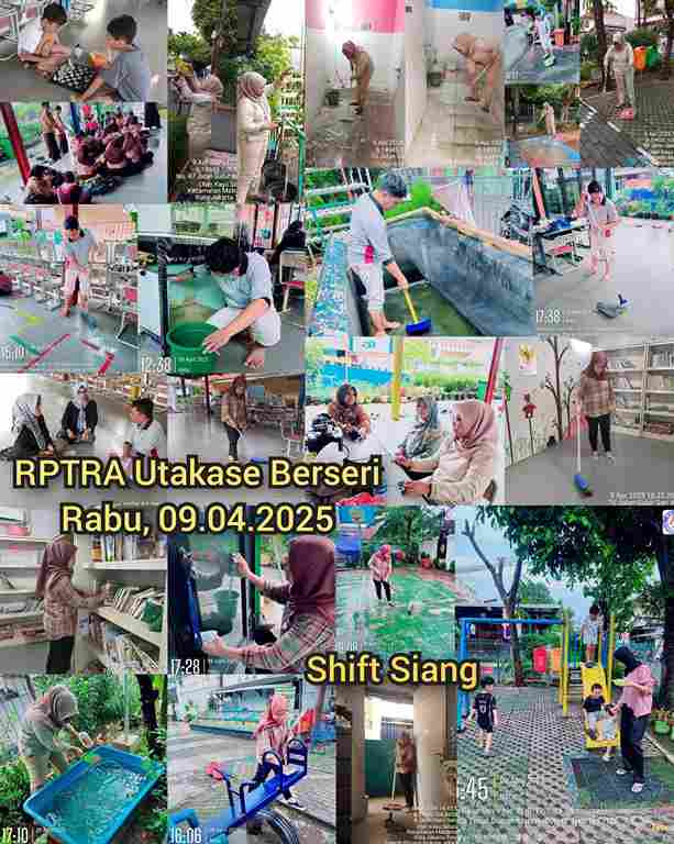 Piket shift pagi dan siang pengelola RPTRA