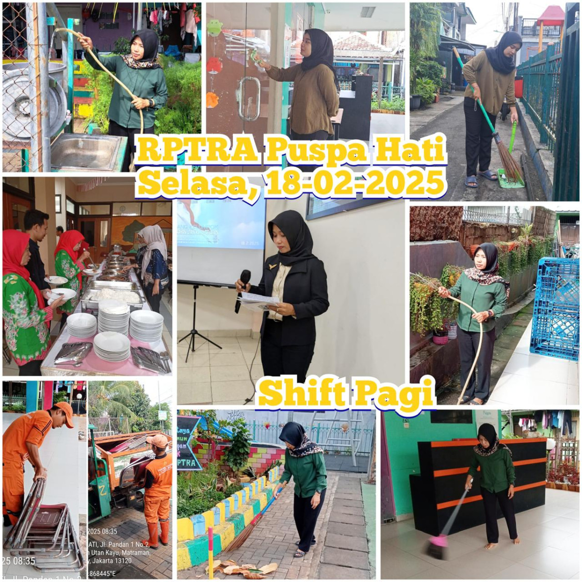 Piket Shift pagi dan siang Pengelola RPTRA