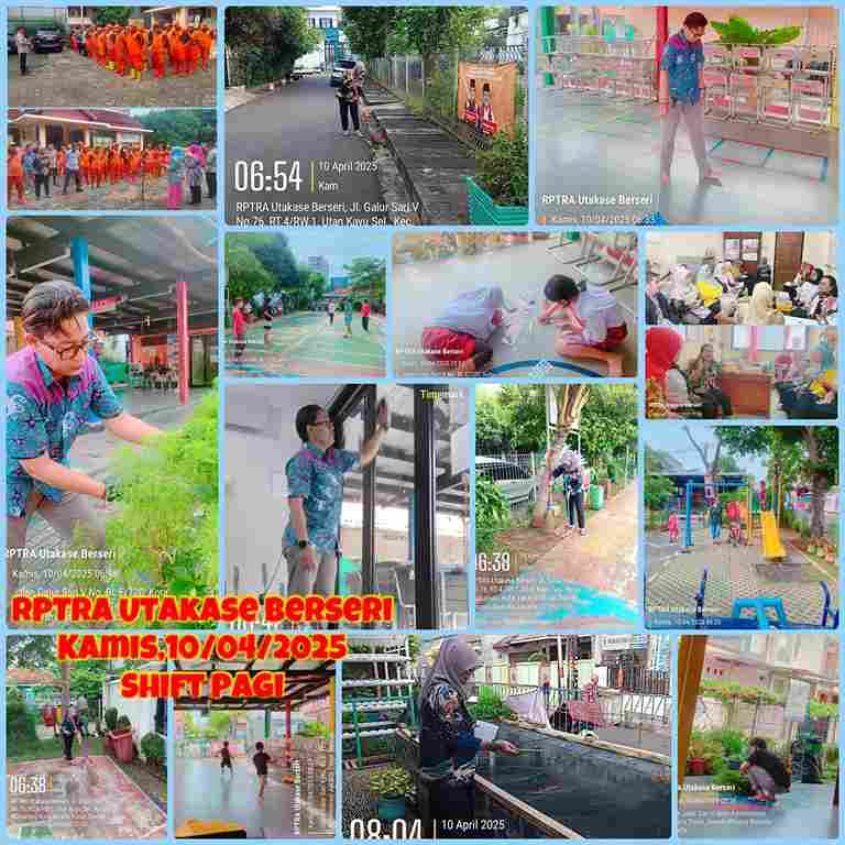 Piket Shift pagi dan siang Pengelola RPTRA