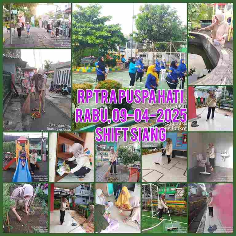 Piket Shift pagi dan siang Pengelola RPTRA